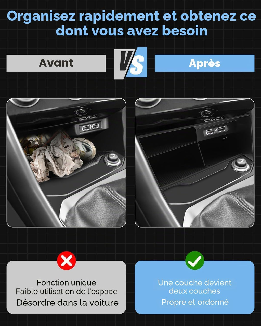 Organisateur WEIPIN compartiments